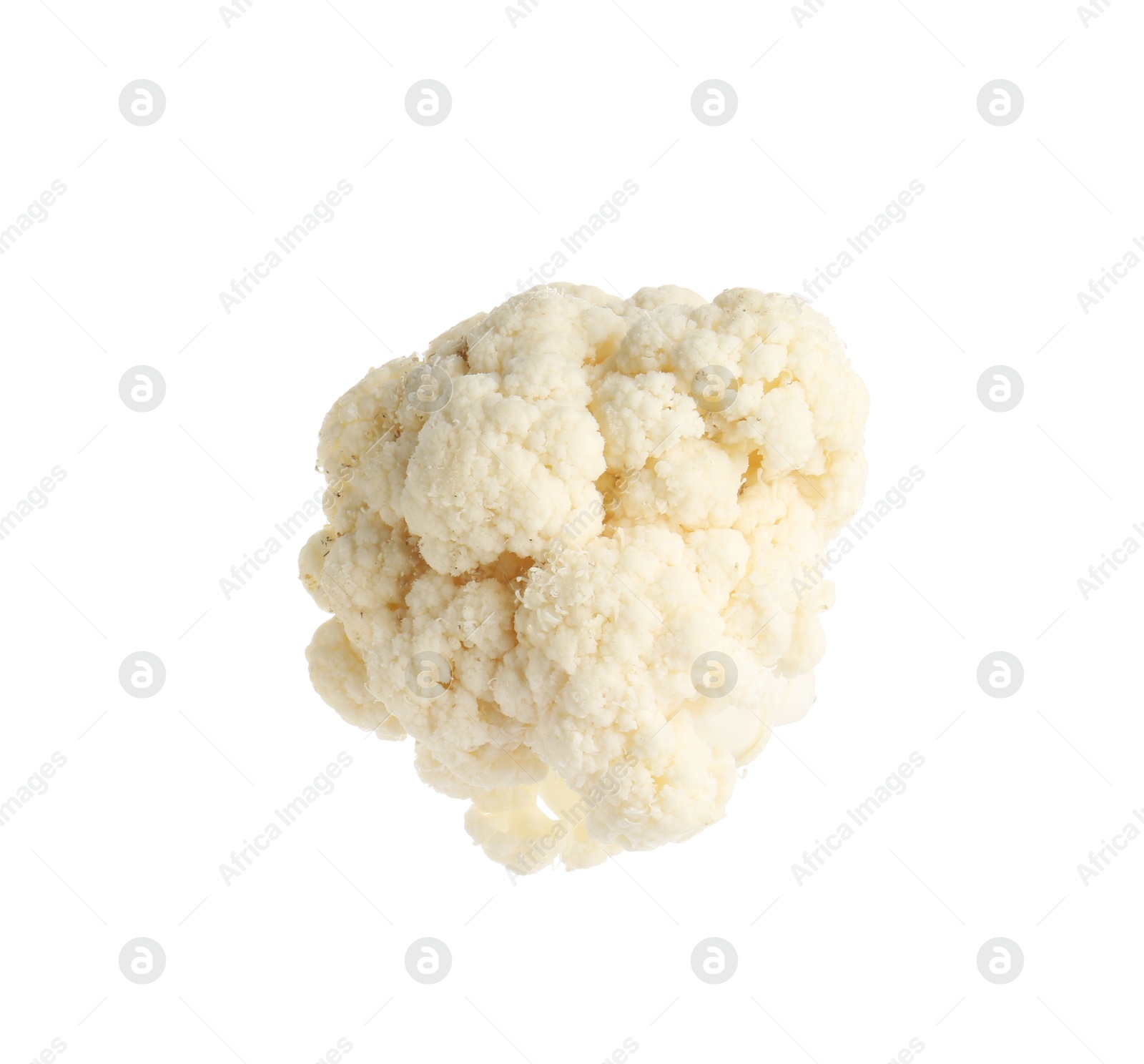 One fresh cauliflower floret isolated on white Photo of One fresh cauliflower floret isolated on white