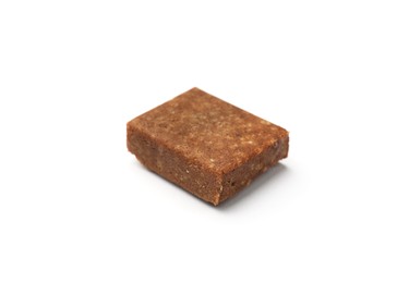 Photo of One aromatic bouillon cube isolated on white