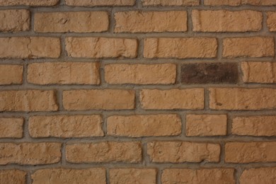 Photo of Texture of brick wall as background, closeup