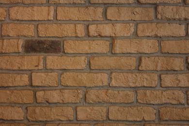 Photo of Texture of brick wall as background, closeup