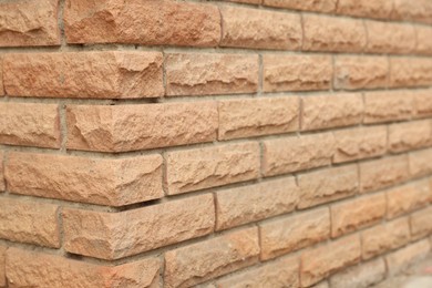 Photo of Texture of brick wall as background, closeup