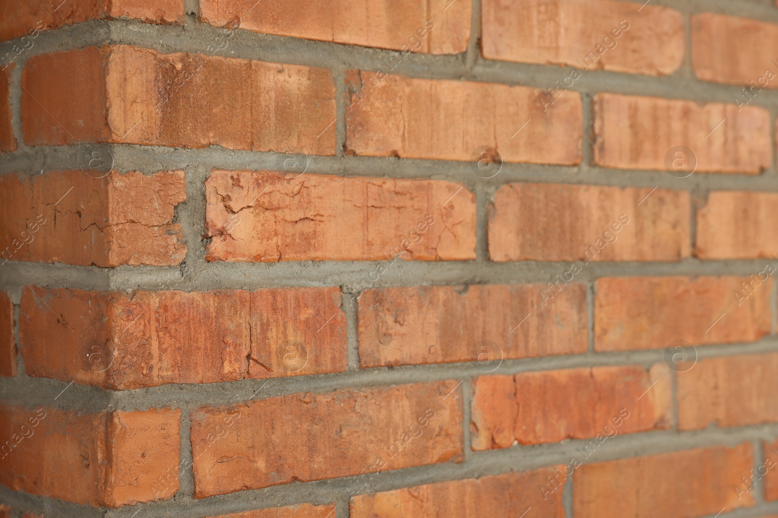 Texture of red brick wall as background, closeup Photo of Texture of red brick wall as background, closeup