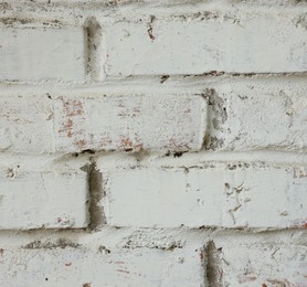 Photo of Texture of old brick wall as background, closeup