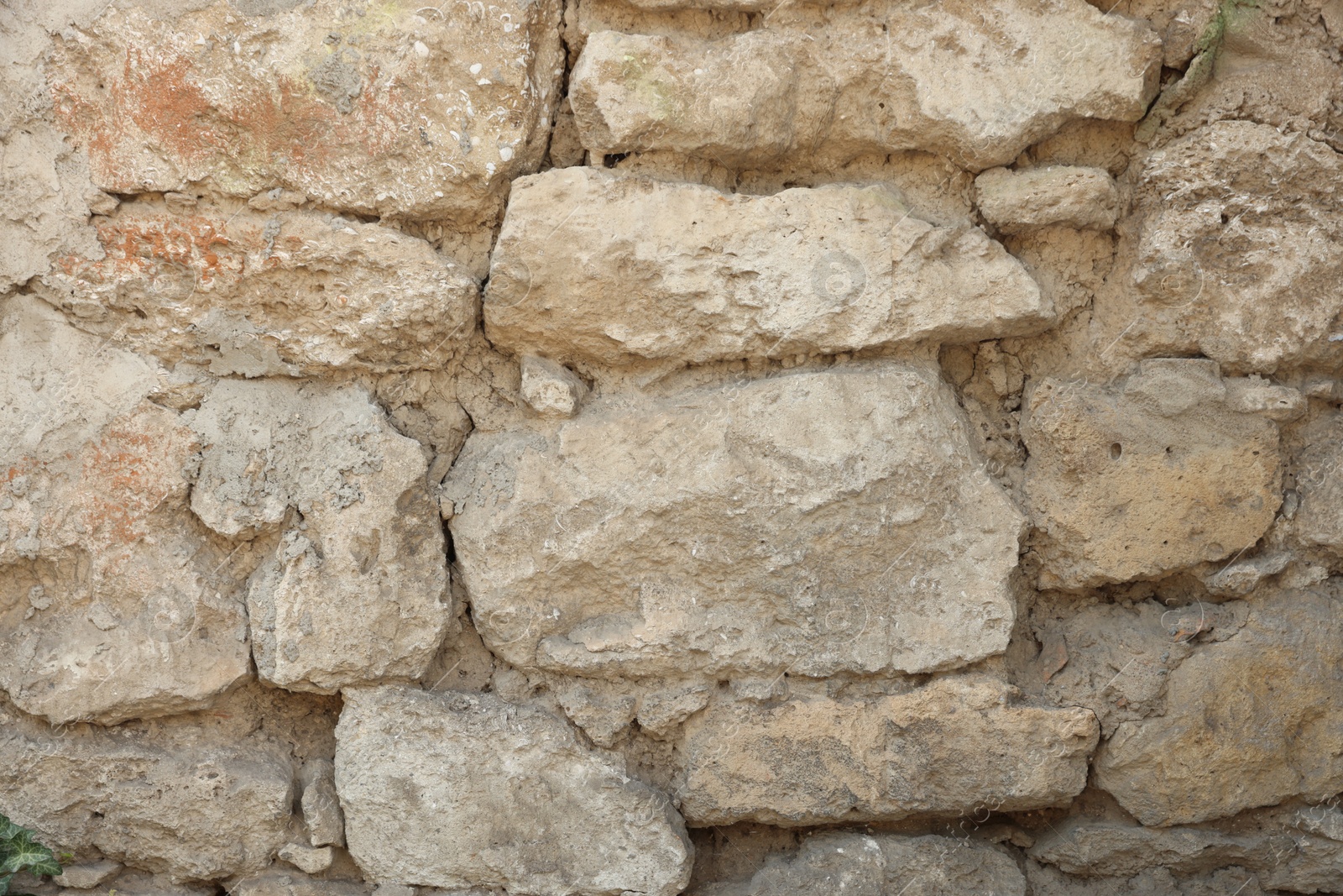 Photo of Texture of old brick wall as background, closeup