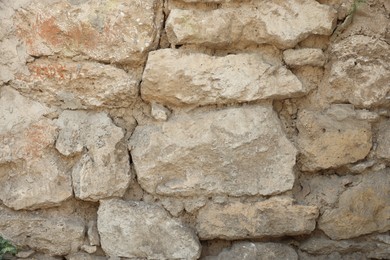 Photo of Texture of old brick wall as background, closeup