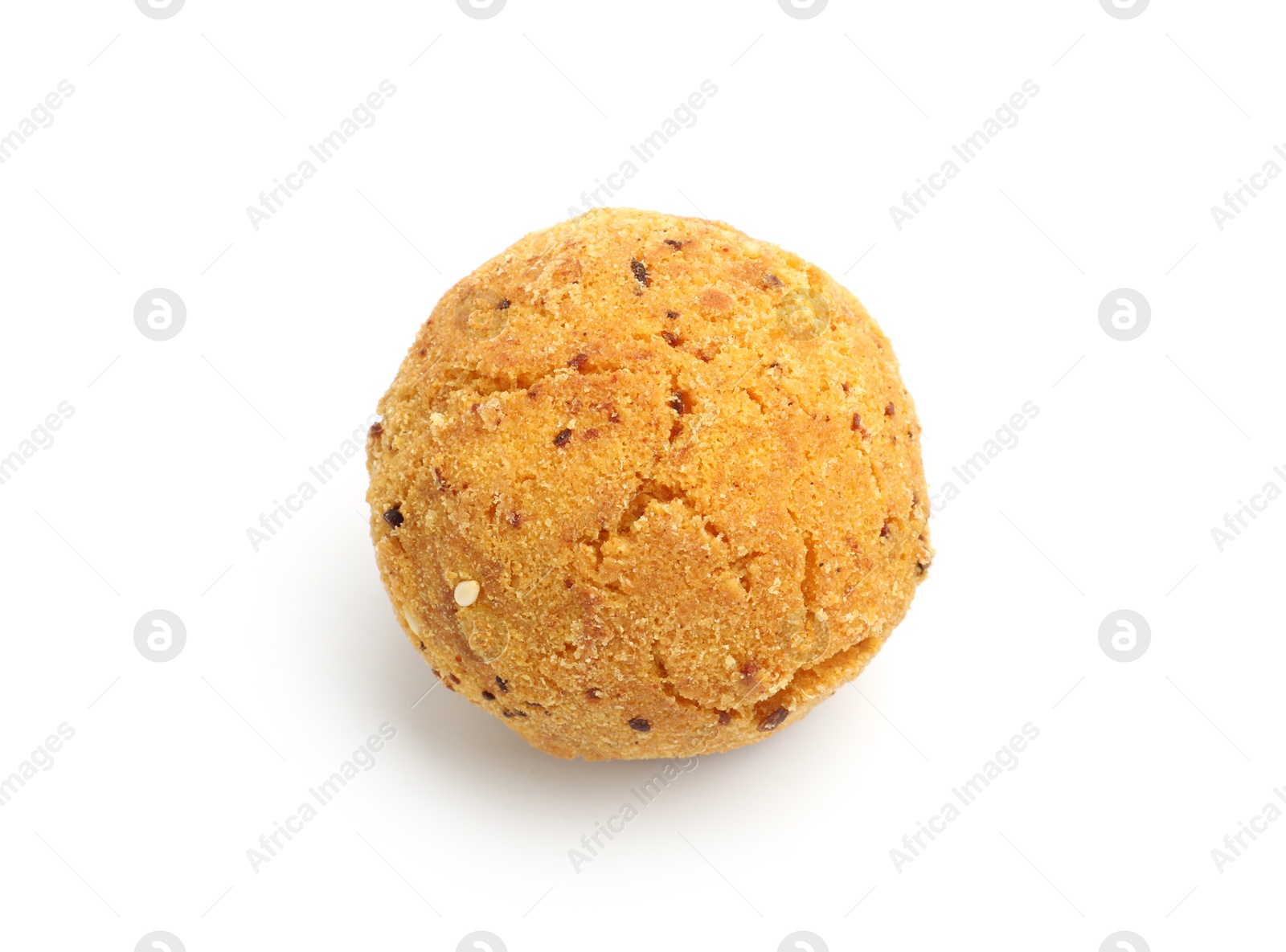 One delicious fried croquette ball isolated on white Photo of One delicious fried croquette ball isolated on white