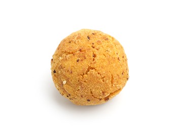 Photo of One delicious fried croquette ball isolated on white