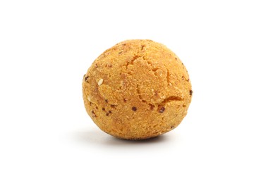 Photo of One delicious fried croquette ball isolated on white