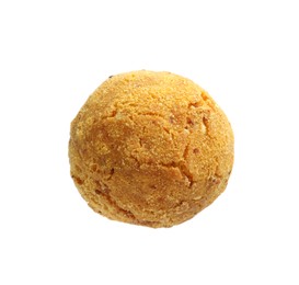 Photo of One delicious fried croquette ball isolated on white