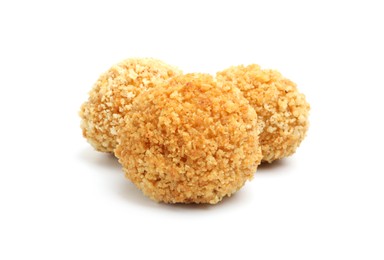 Photo of Delicious fried croquette balls isolated on white