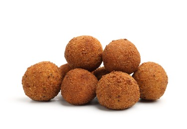 Photo of Delicious fried croquette balls isolated on white