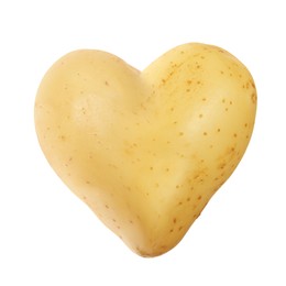 Image of One heart shaped potato isolated on white
