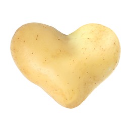 Image of One heart shaped potato isolated on white