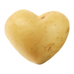 Image of One heart shaped potato isolated on white