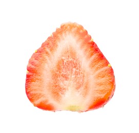 Photo of Half of fresh strawberry isolated on white