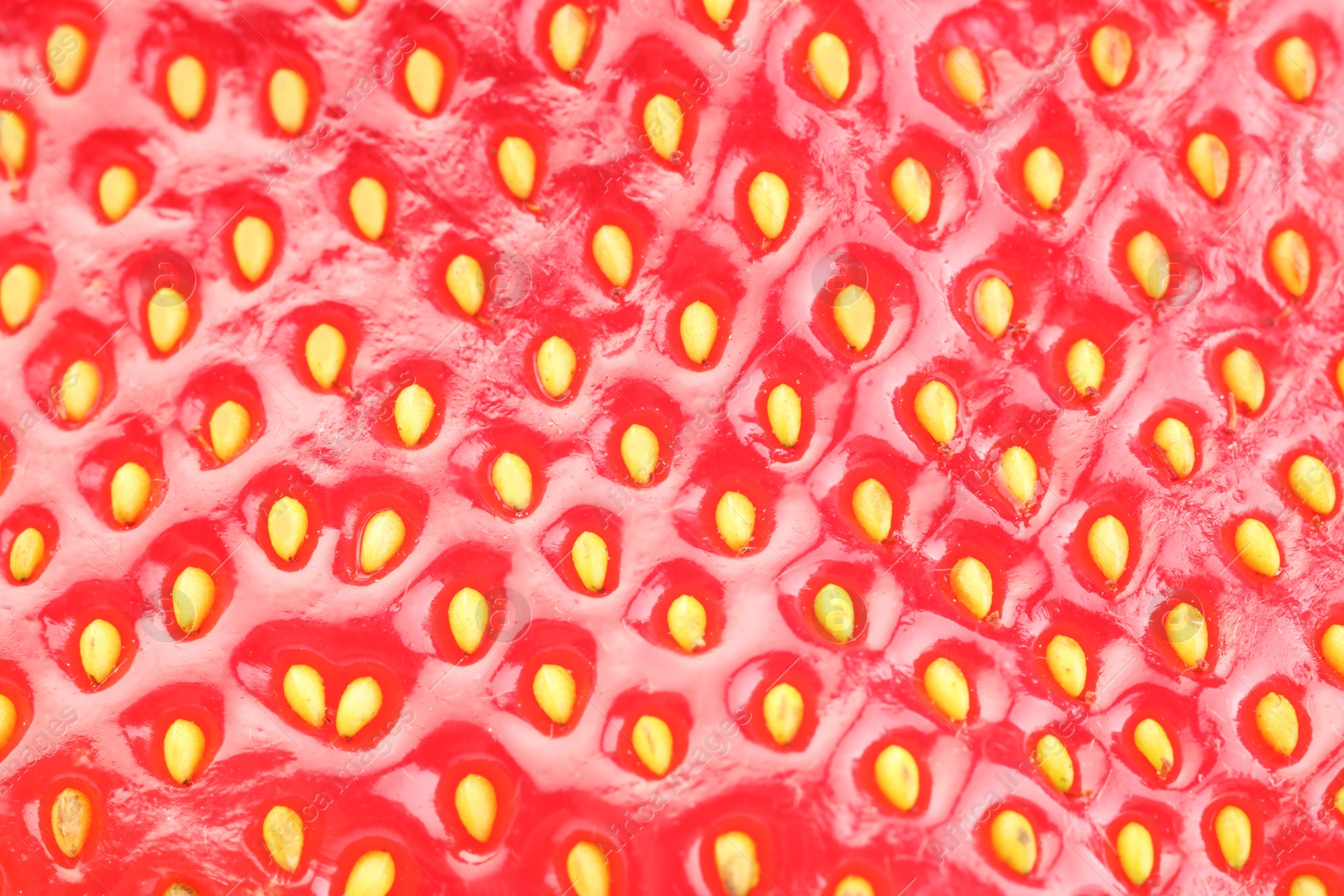 Photo of Fresh ripe strawberry as background, top view