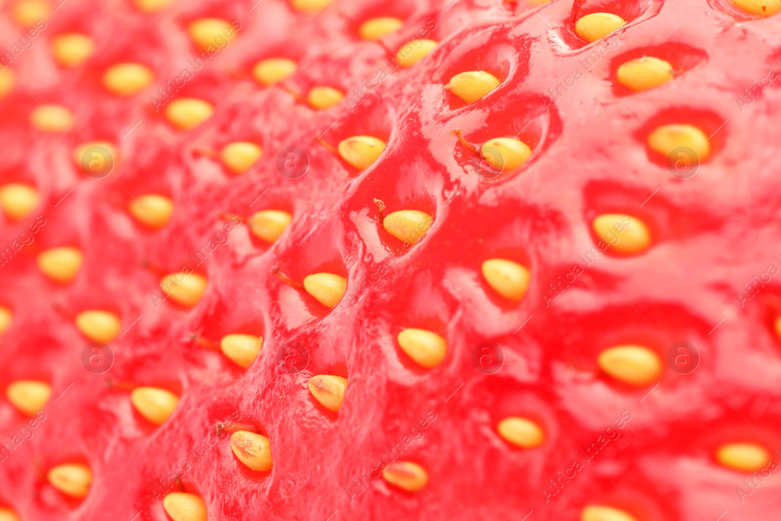 Photo of Fresh ripe strawberry as background, macro view