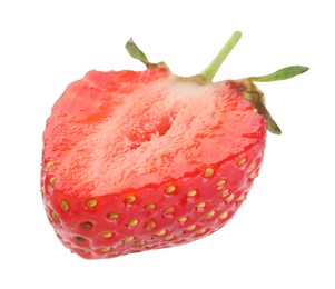 Photo of Half of fresh strawberry isolated on white