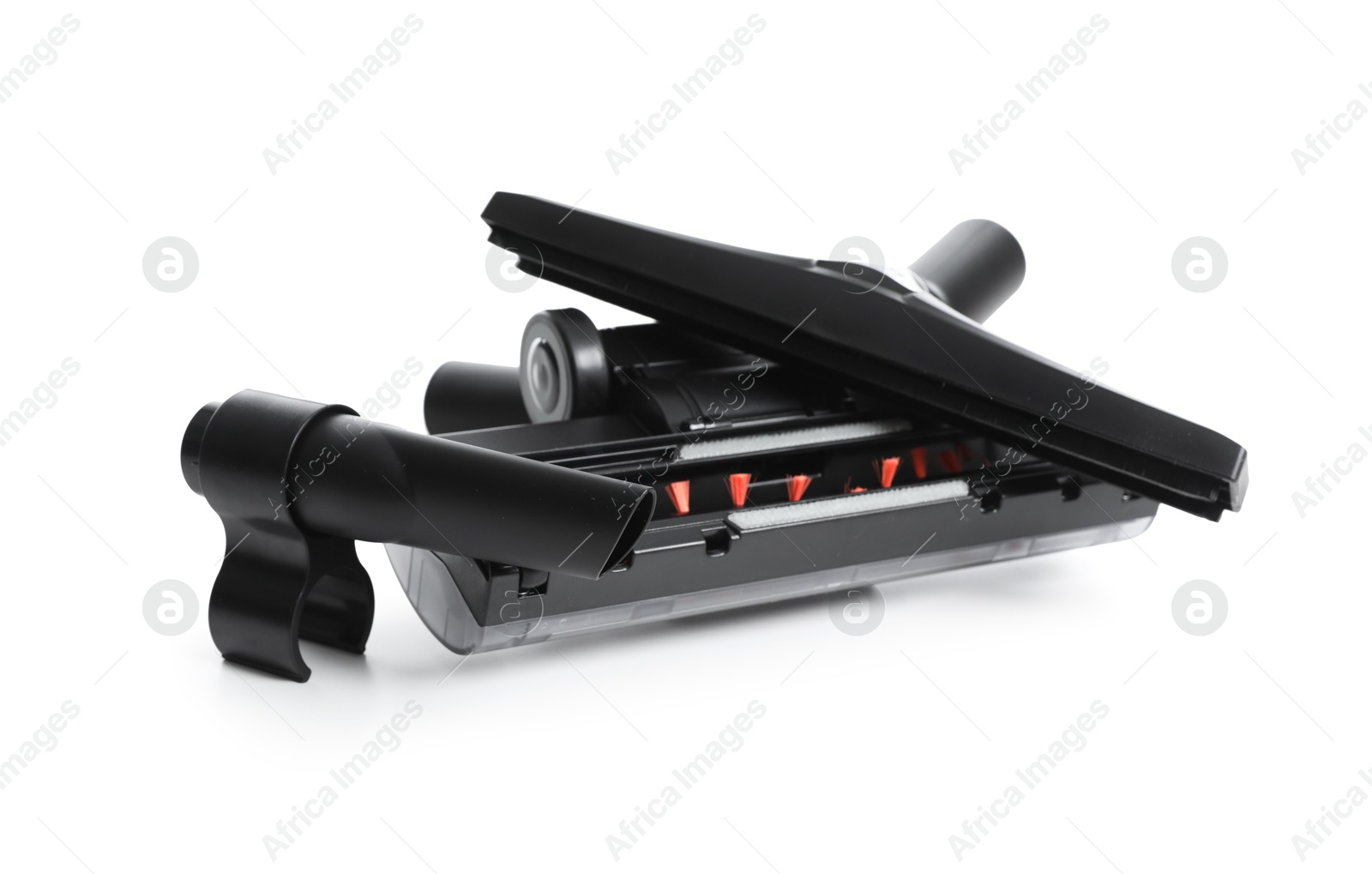 Vacuum cleaner parts on white background. Household appliance Photo of Vacuum cleaner parts on white background. Household appliance