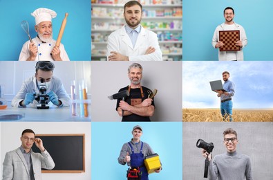 Image of People of different professions. Collage with portraits