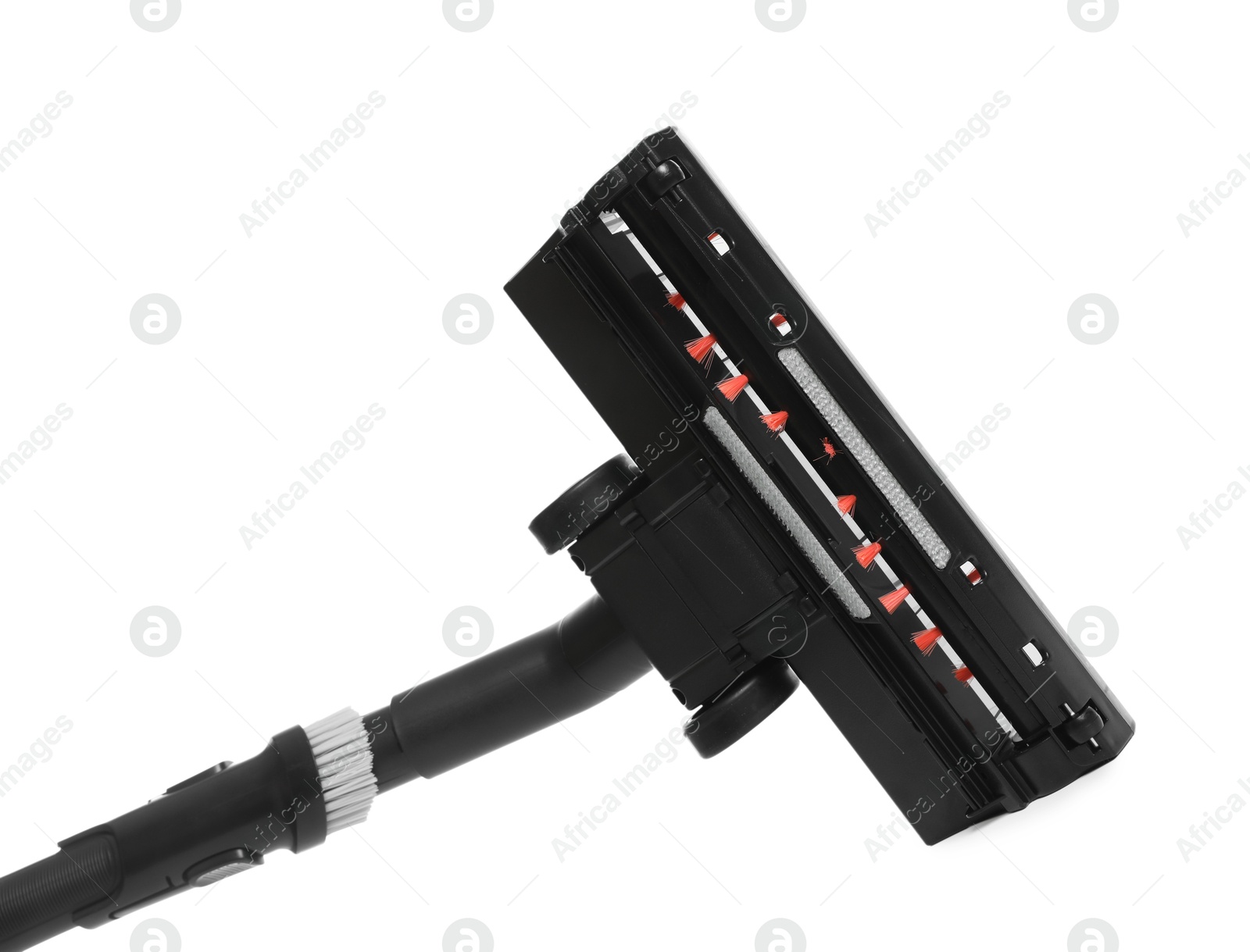 One vacuum cleaner brush on white background Photo of One vacuum cleaner brush on white background