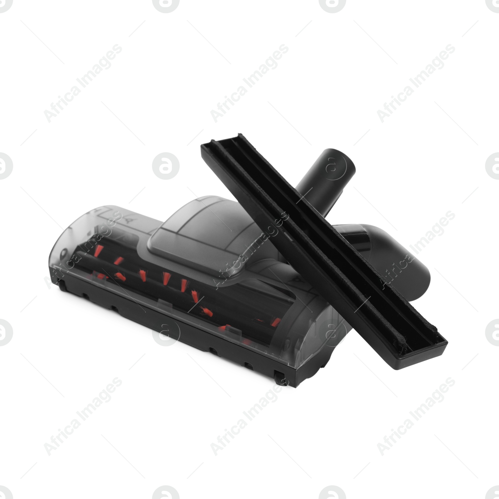 Vacuum cleaner brushes on white background. Household appliance Photo of Vacuum cleaner brushes on white background. Household appliance
