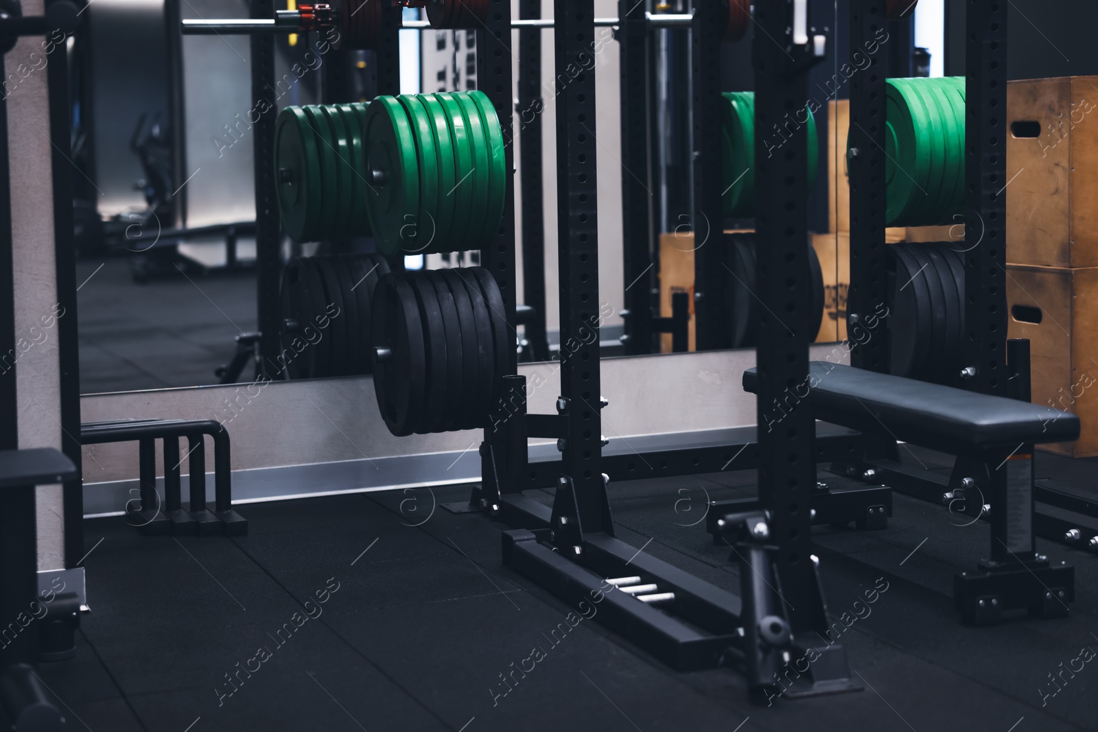 Modern professional exercise equipment in gym. Healthy lifestyle Photo of Modern professional exercise equipment in gym. Healthy lifestyle