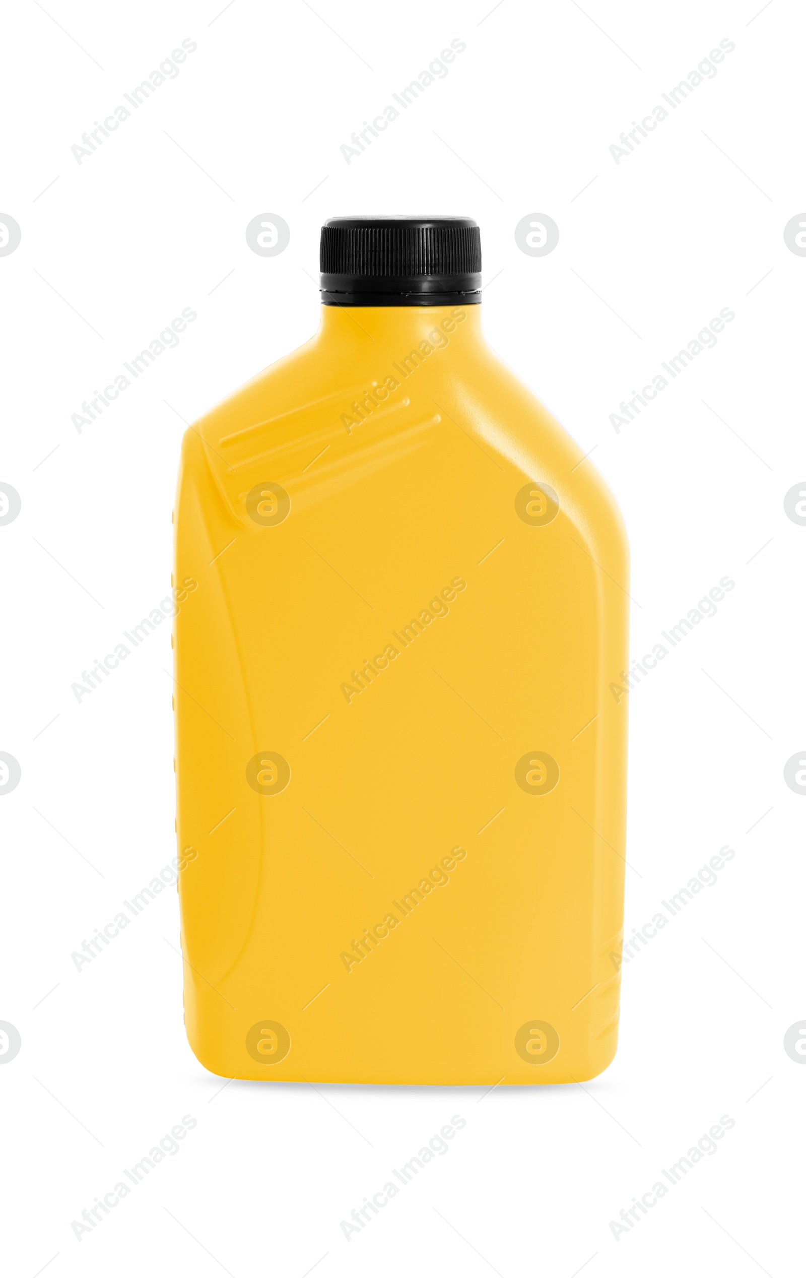One yellow plastic container on white background Image of One yellow plastic container on white background