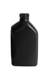 Image of One black plastic container on white background