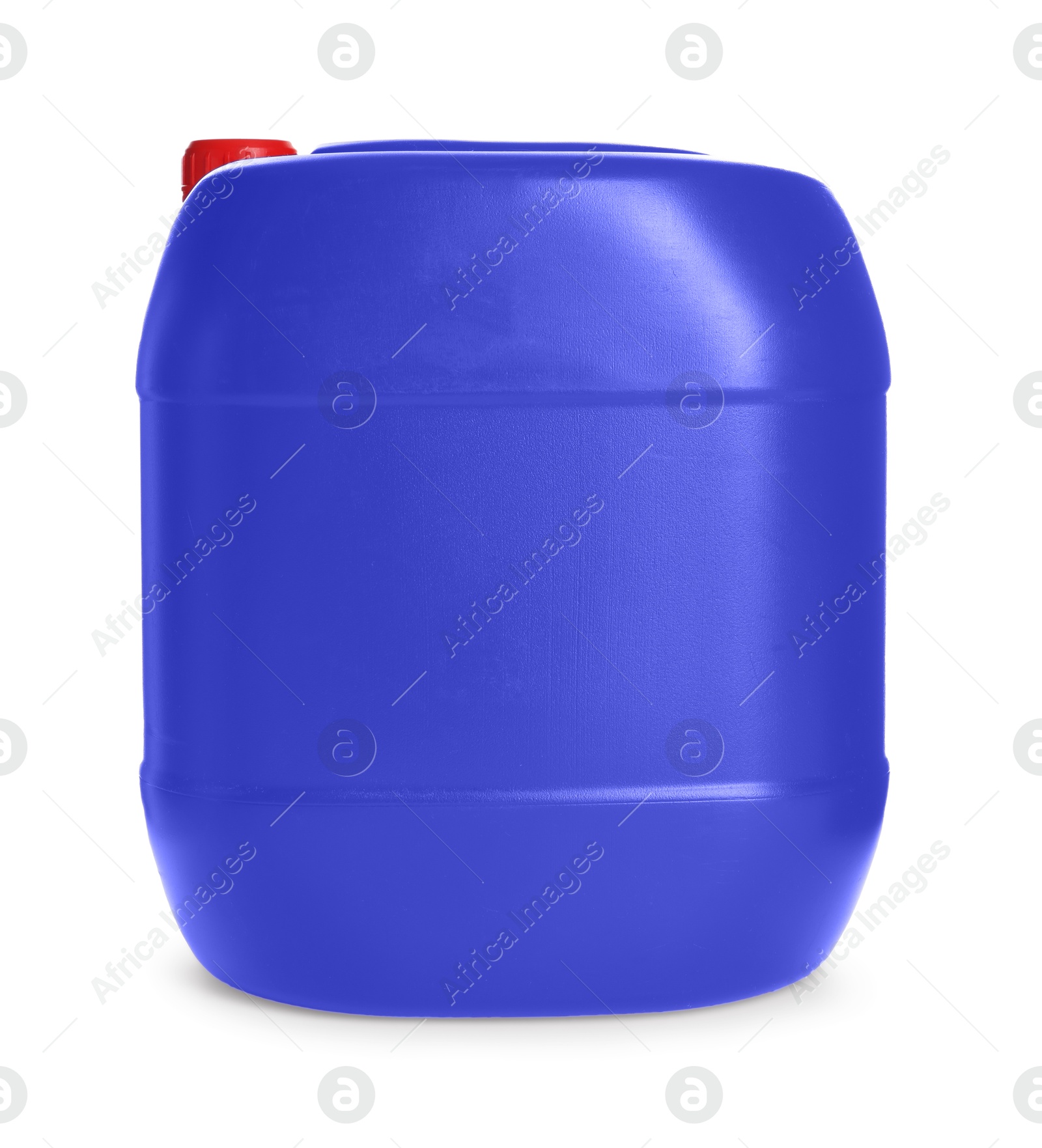 One blue plastic canister on white background Image of One blue plastic canister on white background