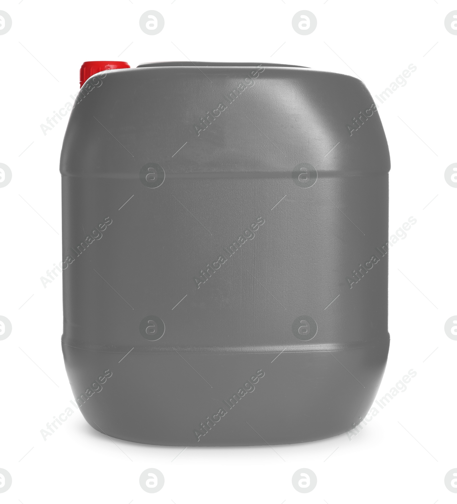 One grey plastic canister on white background Image of One grey plastic canister on white background