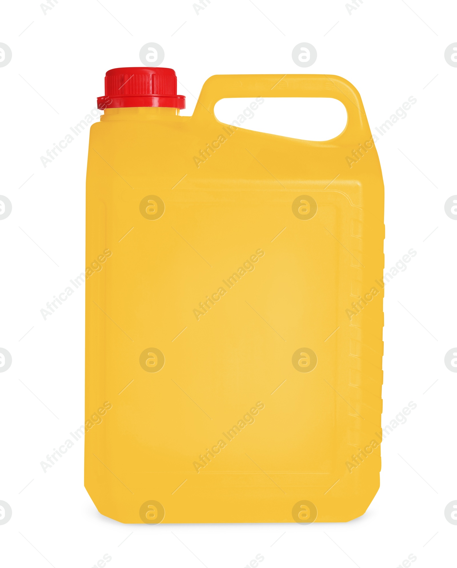 One yellow plastic canister on white background Image of One yellow plastic canister on white background