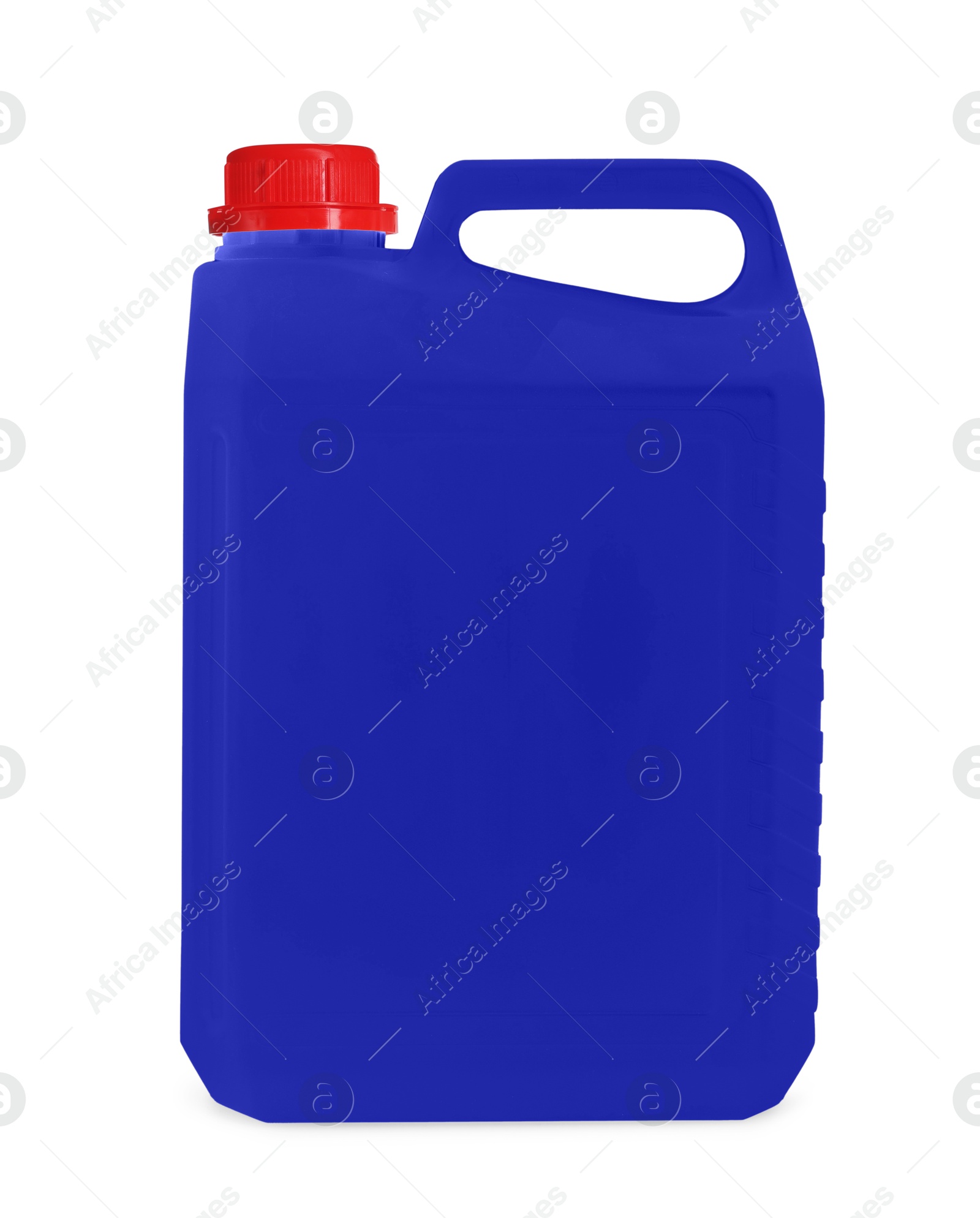 One blue plastic canister on white background Image of One blue plastic canister on white background