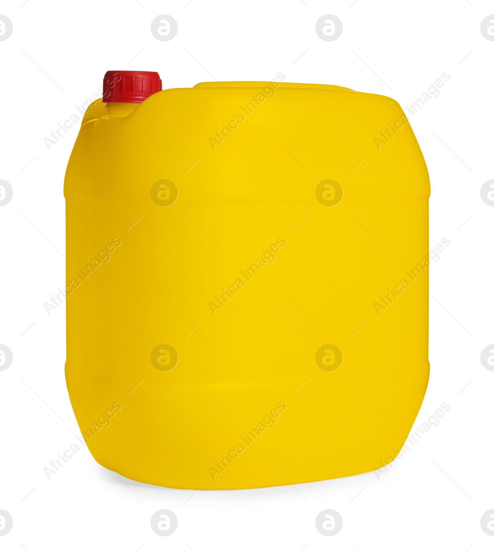 One yellow plastic canister on white background Image of One yellow plastic canister on white background