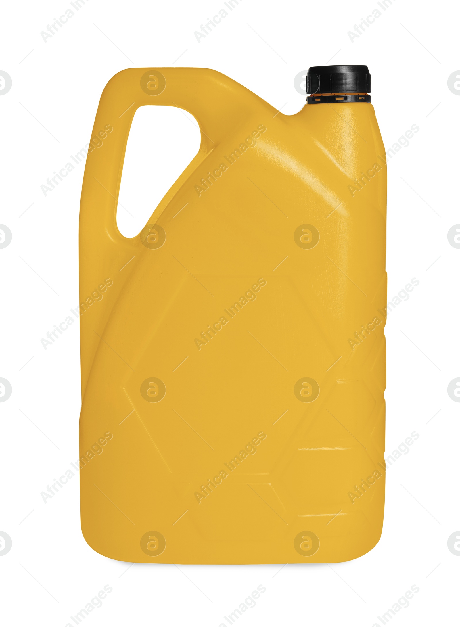 One yellow plastic canister on white background Image of One yellow plastic canister on white background
