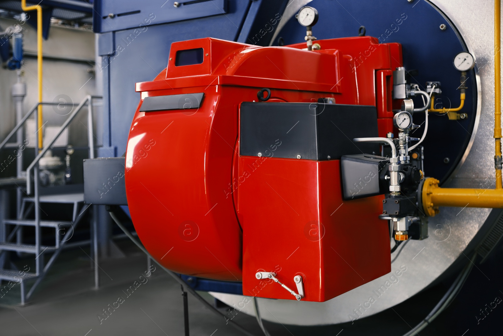 Modern granary with different equipment, inside view Image of Modern granary with different equipment, inside view