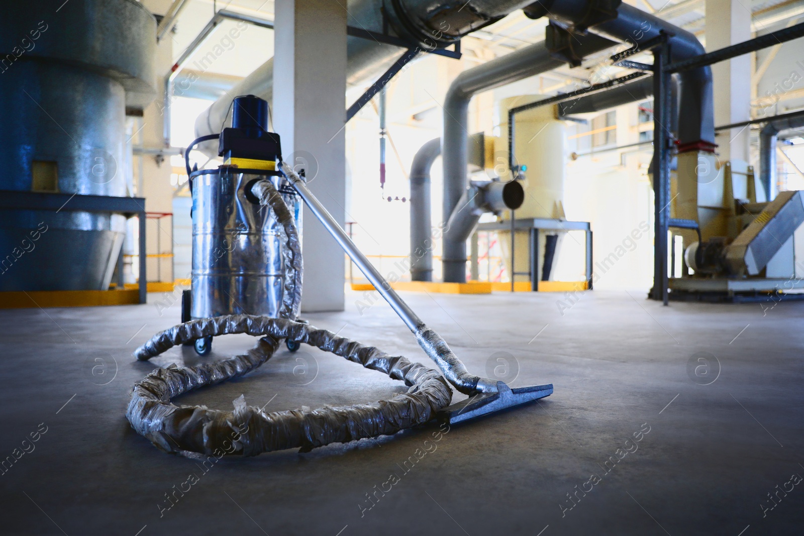 Modern granary with different equipment, inside view Image of Modern granary with different equipment, inside view