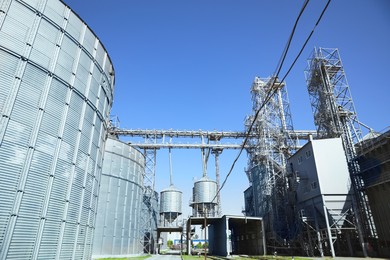 Image of Modern granaries for storing cereal grains outdoors