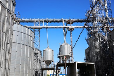 Image of Modern granaries for storing cereal grains outdoors