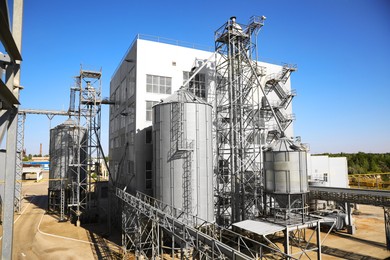 Image of Modern granaries for storing cereal grains outdoors
