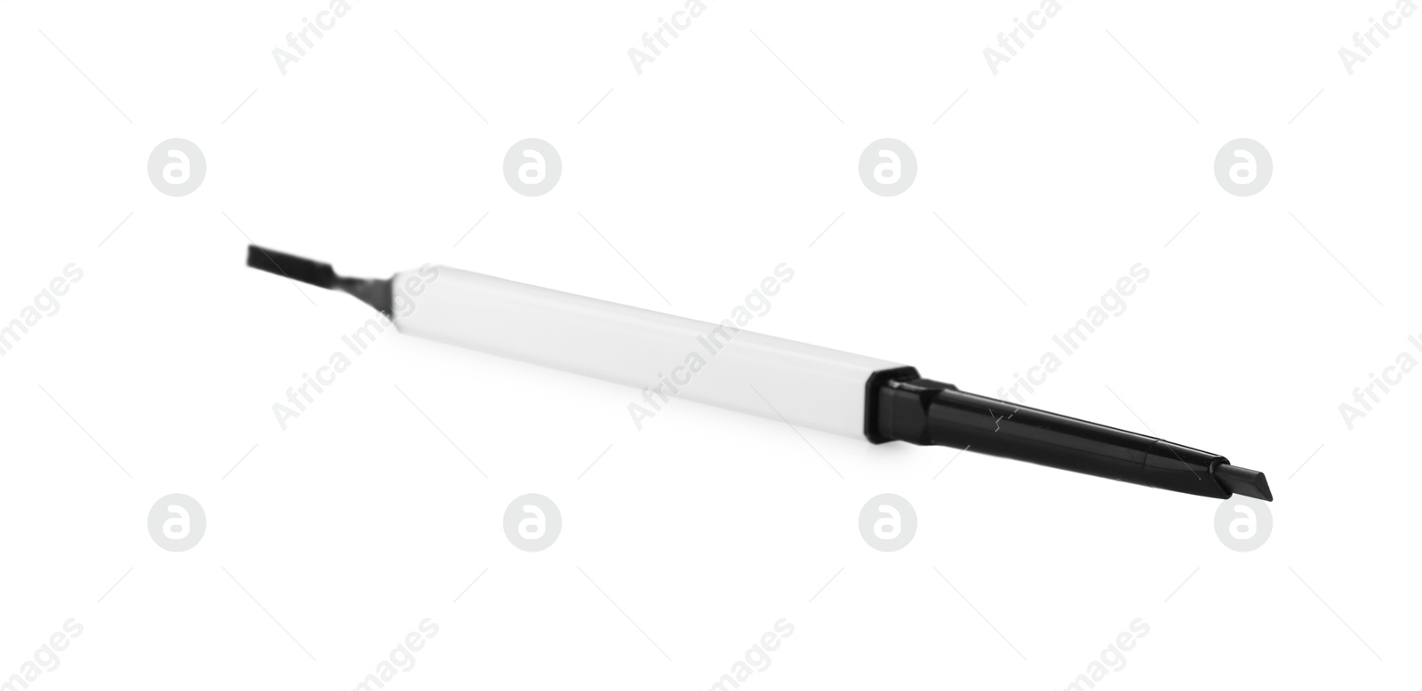 One mechanical eyebrow pencil isolated on white Photo of One mechanical eyebrow pencil isolated on white
