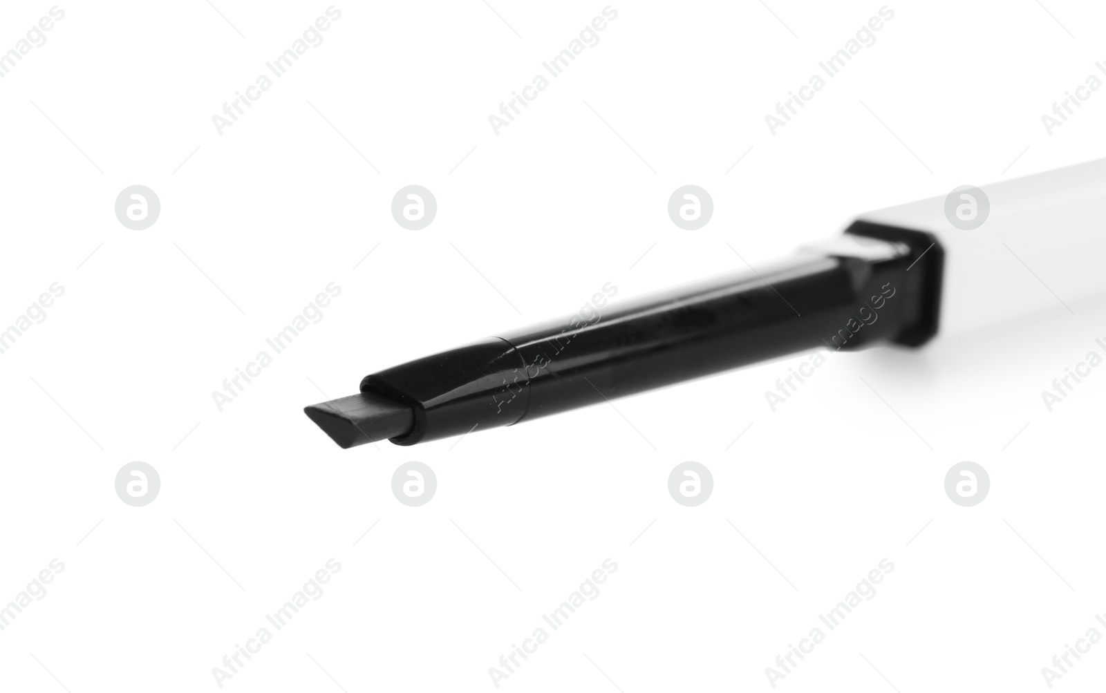 One mechanical eyebrow pencil isolated on white Photo of One mechanical eyebrow pencil isolated on white