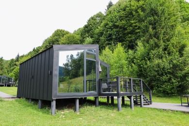 Photo of Beautiful building at luxury resort in mountains