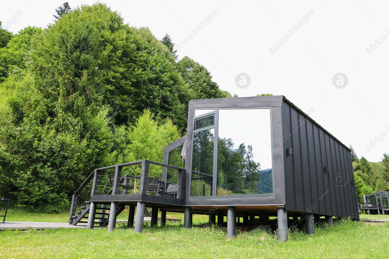 Photo of Beautiful building at luxury resort in mountains