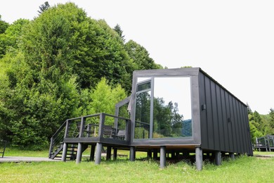 Photo of Beautiful building at luxury resort in mountains