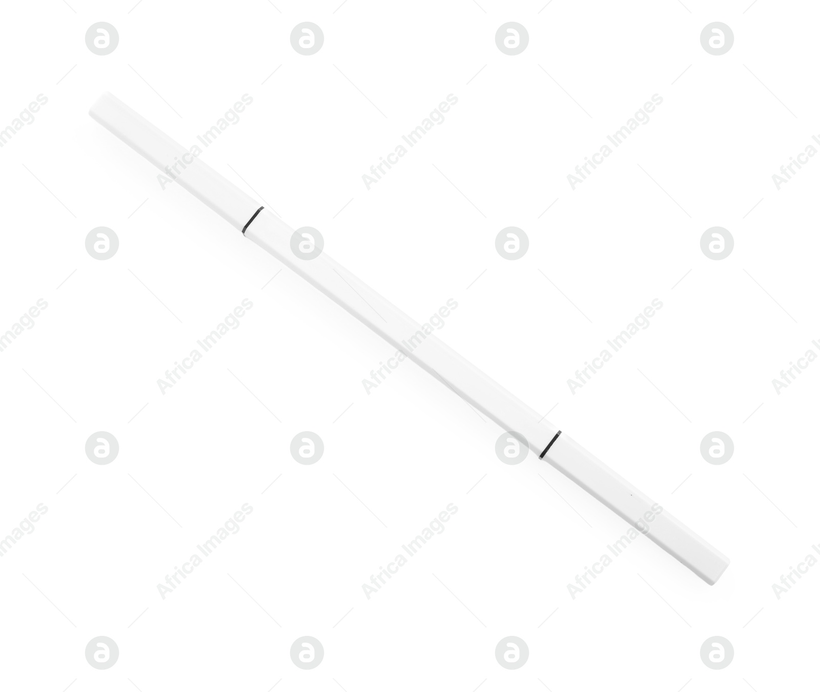 Photo of One twist up eyebrow pencil isolated on white, top view