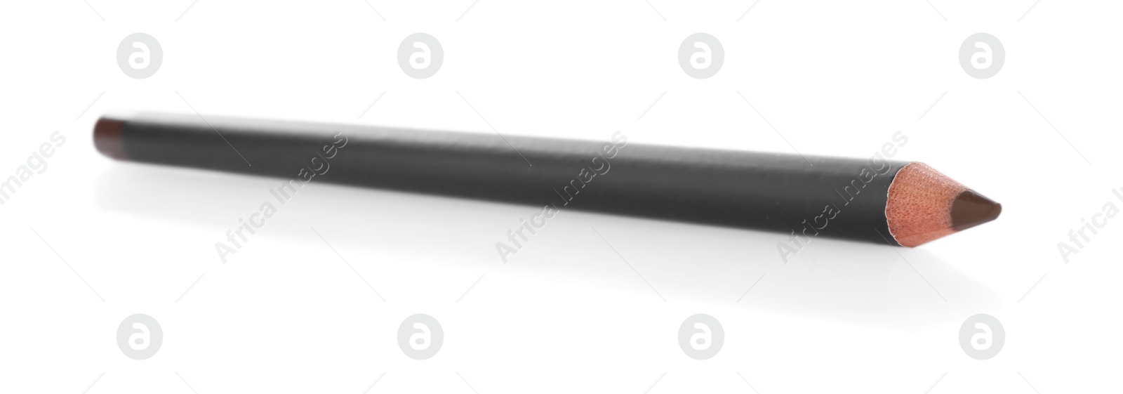 Photo of One brown eyebrow pencil isolated on white