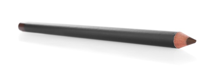 Photo of One brown eyebrow pencil isolated on white