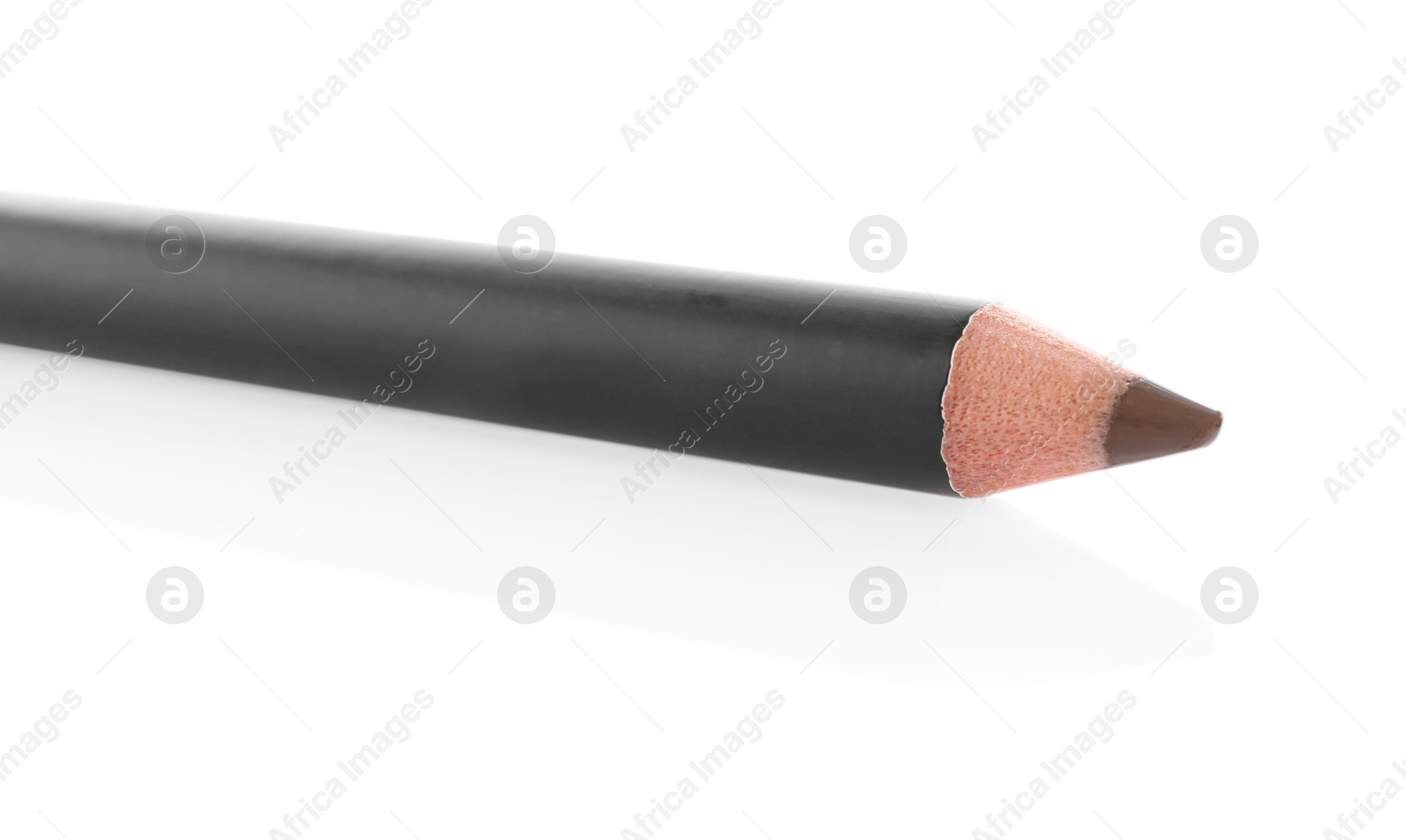 Photo of One brown eyebrow pencil isolated on white