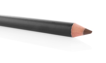 Photo of One brown eyebrow pencil isolated on white